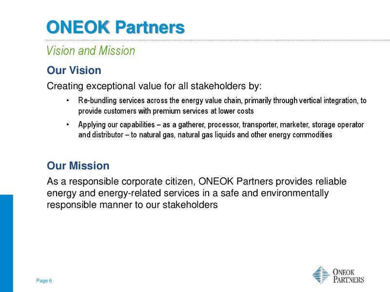 RBC Capital Markets MLP Conference – Oneok Partners, L.P. – slide 5