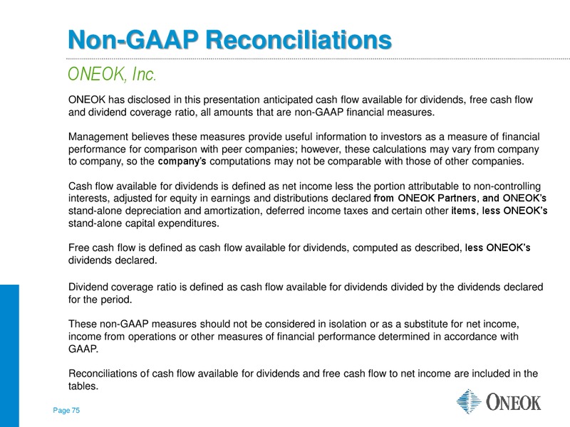 RBC Capital Markets MLP Conference – Oneok Partners, L.P. – slide 74