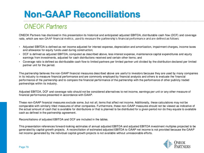 RBC Capital Markets MLP Conference – Oneok Partners, L.P. – slide 78