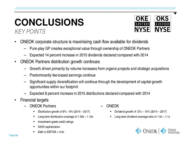 2014 WELLS FARGO ENERGY SYMPOSIUM – Oneok Partners, L.P. – slide 65