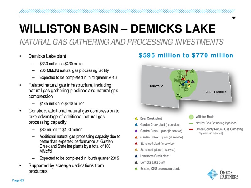 2014 WELLS FARGO ENERGY SYMPOSIUM – Oneok Partners, L.P. – slide 82