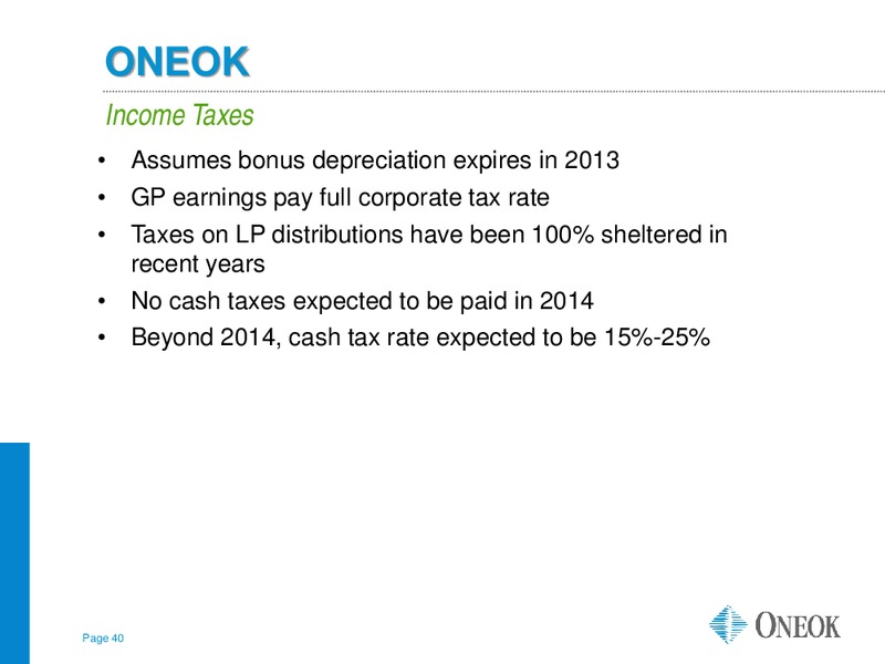 WELLS FARGO ENERGY SYMPOSIUM – Oneok Partners, L.P. – slide 39