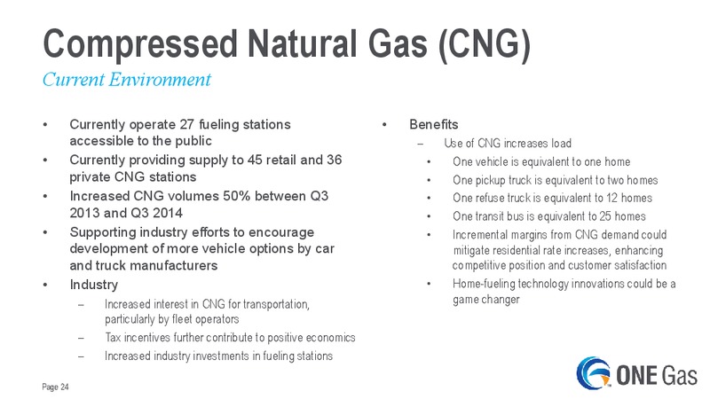 EVERCORE ISI UTILITY CEO CONFERENCE – One Gas, Inc. – slide 23