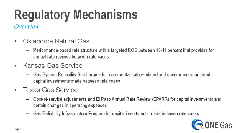 MORGAN STANLEY CONFERENCE – One Gas, Inc. – slide 10