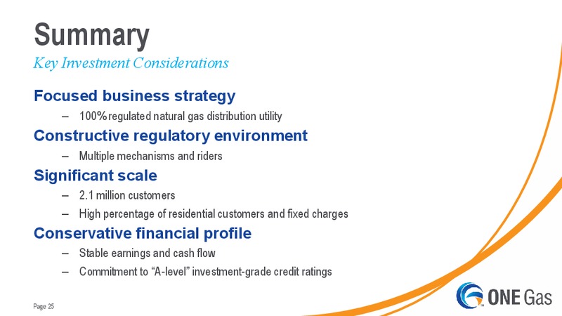 INVESTOR UPDATE – One Gas, Inc. – slide 24