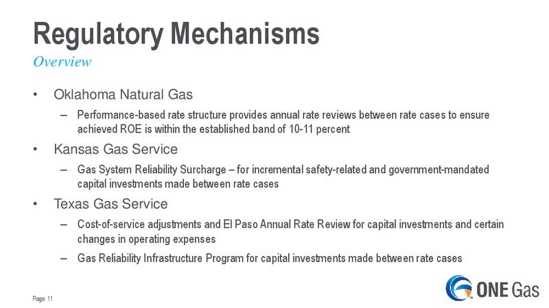 American Gas Association Financial Forum – One Gas, Inc. – slide 10