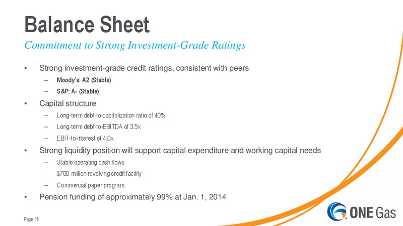 American Gas Association Financial Forum – One Gas, Inc. – slide 17