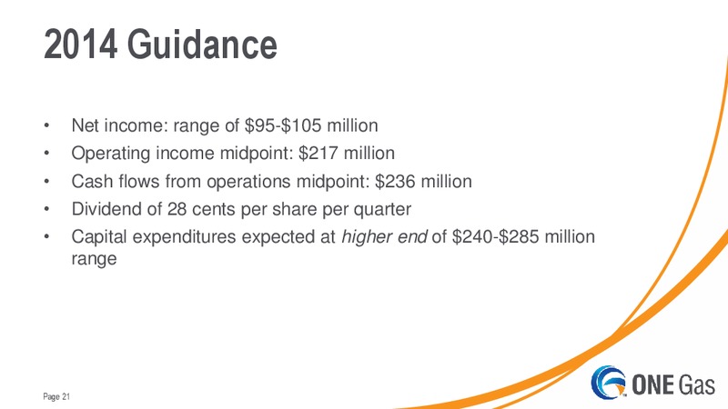 American Gas Association Financial Forum – One Gas, Inc. – slide 20