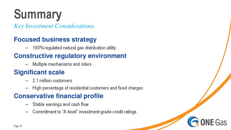 Investor Update – One Gas, Inc. – slide 24