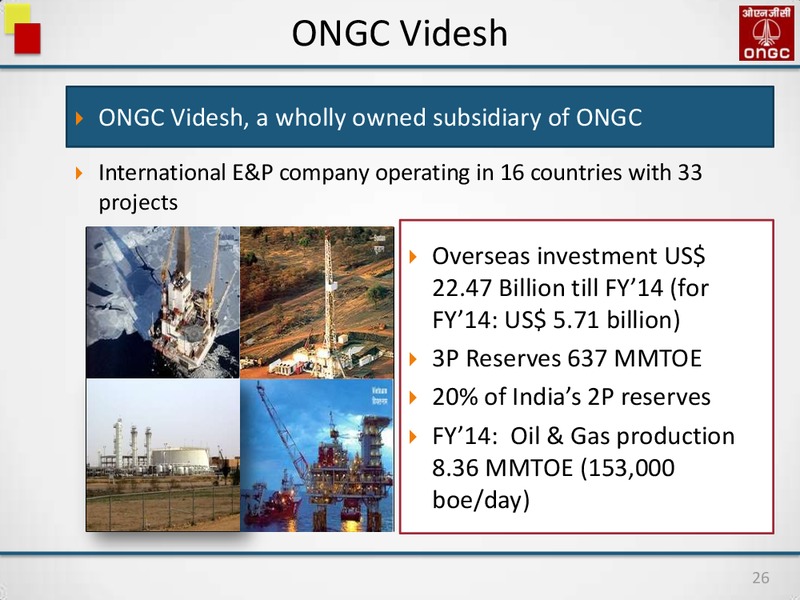 INVESTOR & ANALYSTS' MEET – Ongc Ltd. – slide 26