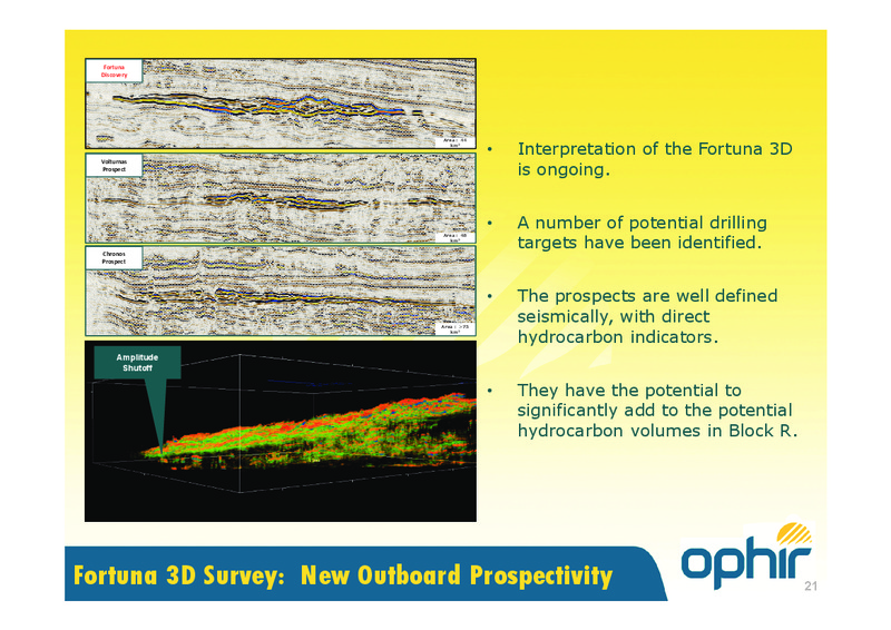 APRIL 2011 INVESTOR PRESENTATION – Ophir Energy Plc – slide 21