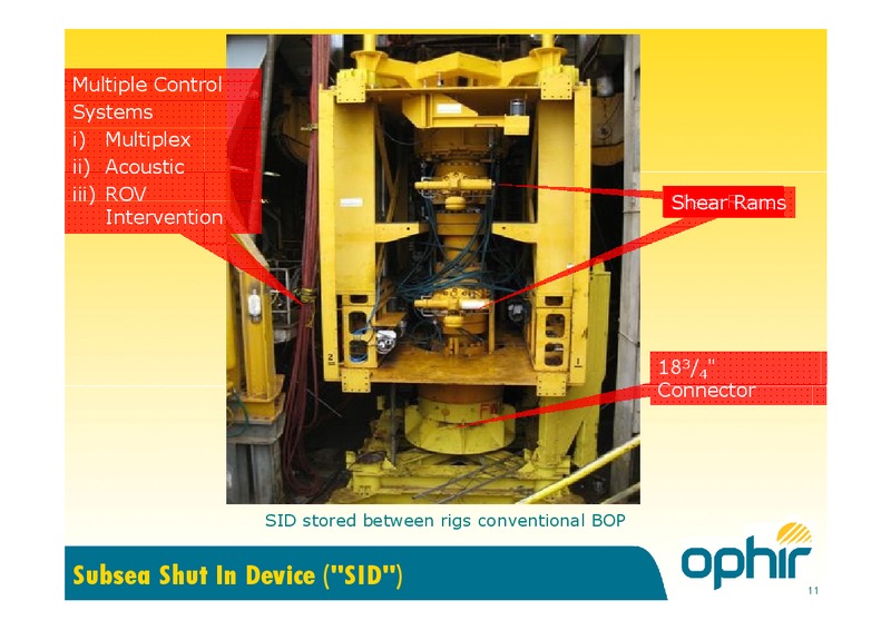 ARE SBOPS SAFE – Ophir Energy Plc – slide 11