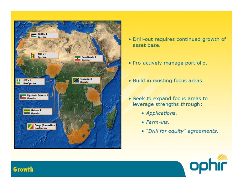 OPHIR IN NORTHWEST AFRICA – Ophir Energy Plc – slide 19