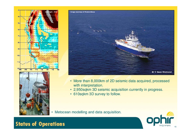 SEPTEMBER 2008 CORPORATE PRESENTATION – Ophir Energy Plc – slide 15