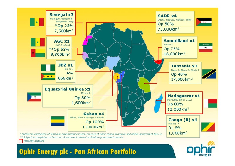 GULF OF GUINEA WEEK – Ophir Energy Plc – slide 2