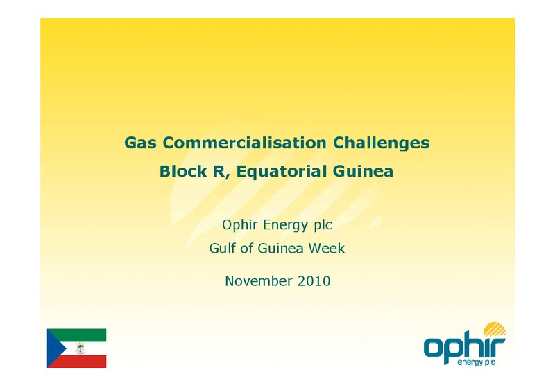 INVESTOR PRESENTATION – Ophir Energy Plc – slide 1
