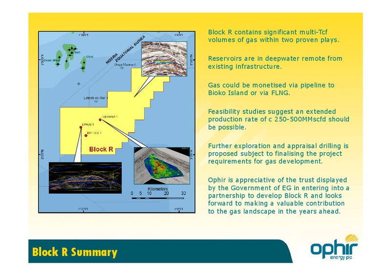 INVESTOR PRESENTATION – Ophir Energy Plc – slide 21