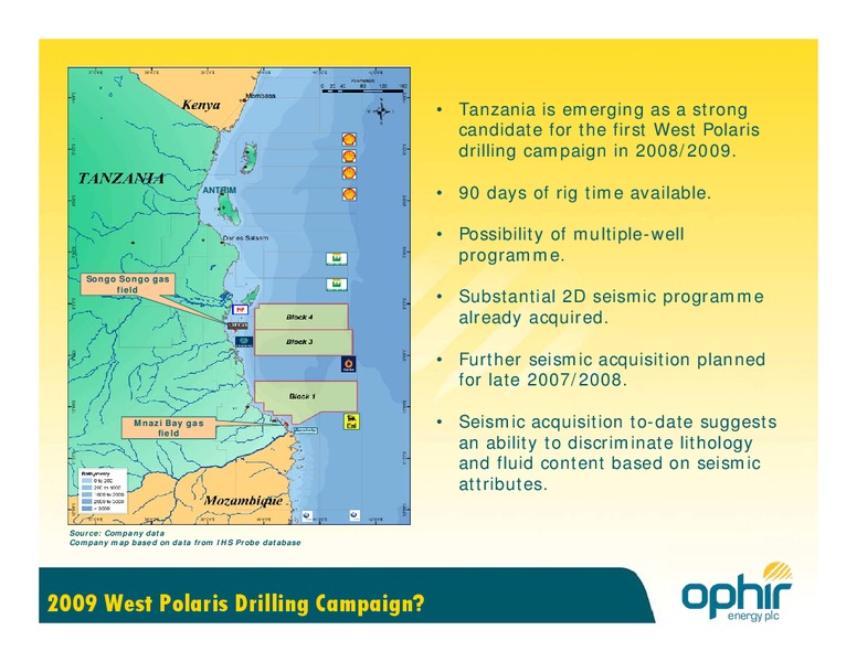 NOVEMBER 2007 INVESTOR PRESENTATION – Ophir Energy Plc – slide 20