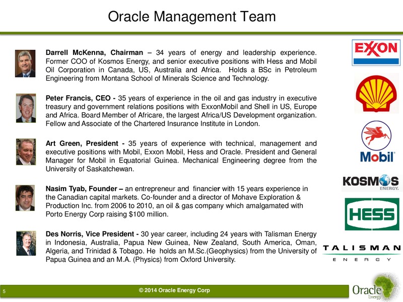 INVESTOR PRESENTATION – Oracle Energy Corp. – slide 4