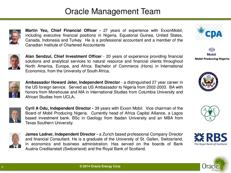 INVESTOR PRESENTATION – Oracle Energy Corp. – slide 5