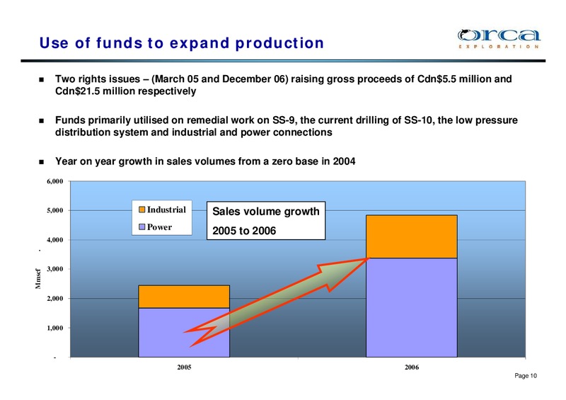 JUNE 2007 INVESTOR PRESENTATION – Orca Exploration Group, Inc. – slide 9