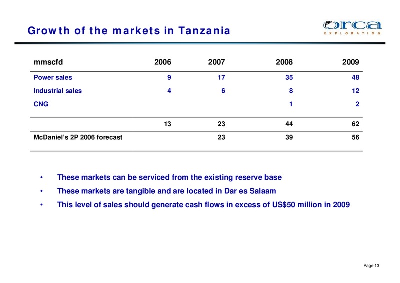 JUNE 2007 INVESTOR PRESENTATION – Orca Exploration Group, Inc. – slide 12