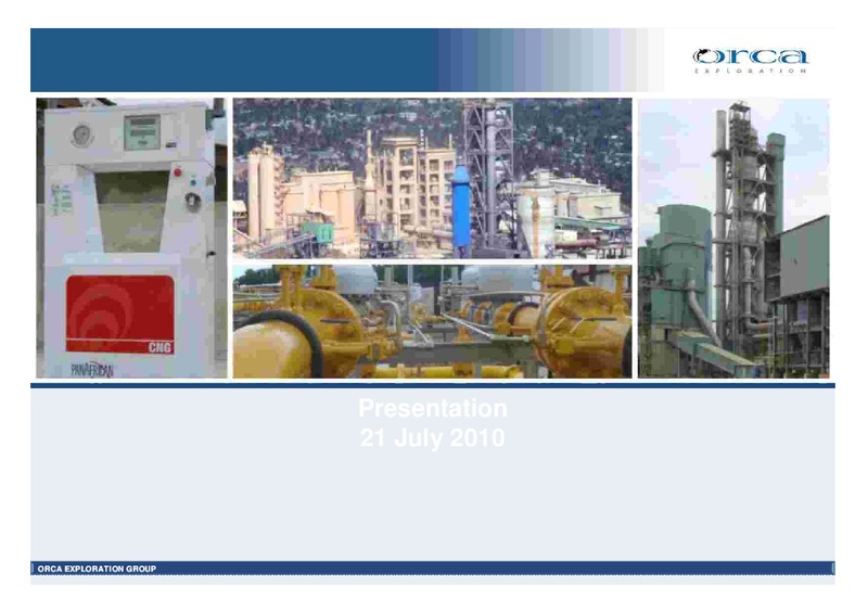 Investor Presentation – Orca Exploration Group, Inc. – slide 1