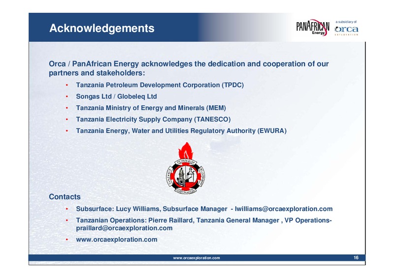 INCREASING RESERVES & EXPANDING GAS DISTRIBUTION – Orca Exploration Group, Inc. – slide 16