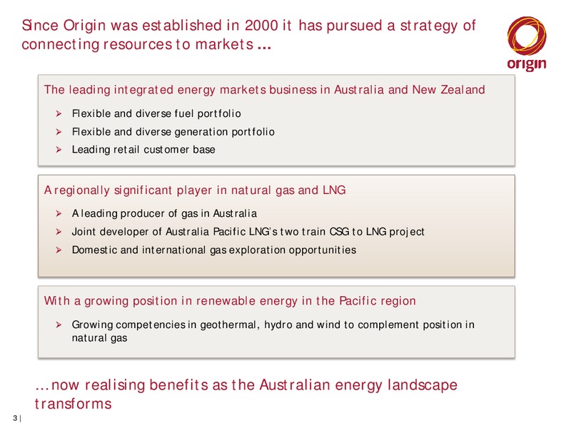 Macquarie Australia Conference Investor Presentation – Origin Energy Ltd. – slide 3