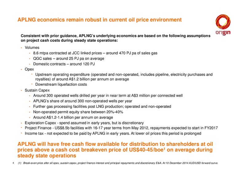 Investor Presentation – Origin Energy Ltd. – slide 3