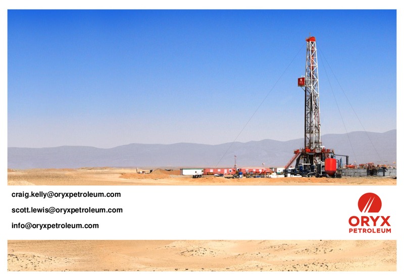 Investor Presentation – Oryx Petroleum Corp – slide 17