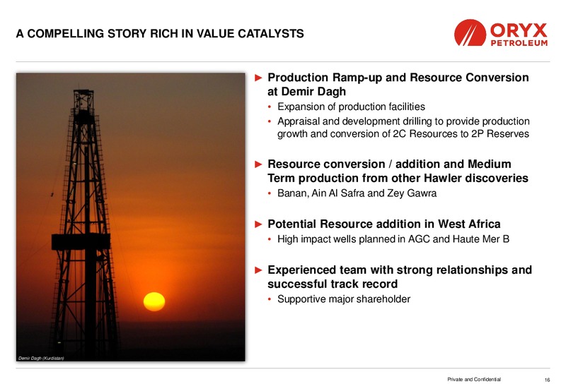 Investor Presentation – Oryx Petroleum Corp – slide 16