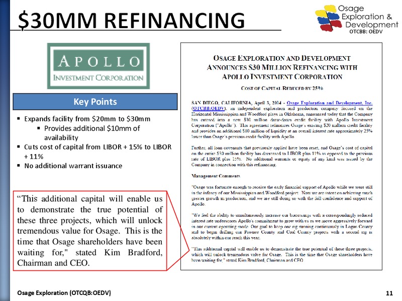 Company Presentation – Osage Exploration and Development, Inc. – slide 10