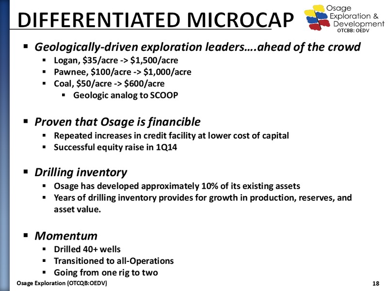 Company Presentation – Osage Exploration and Development, Inc. – slide 17