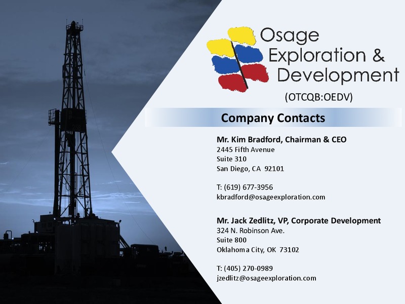Company Presentation – Osage Exploration and Development, Inc. – slide 18