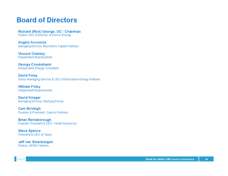 Corporate Presentation – Osum Oil Sands Corp – slide 23