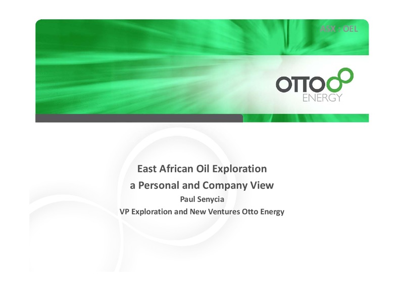CONFERENCE PRESENTATION – Otto Energy Limited – slide 1