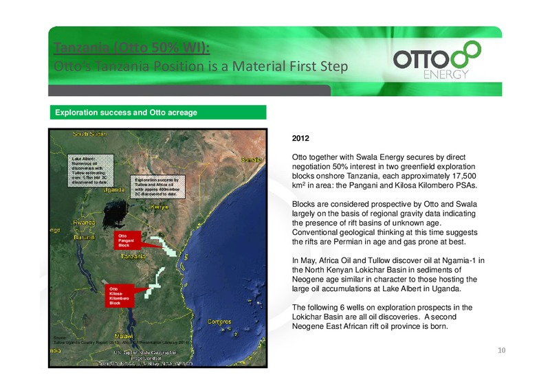 CONFERENCE PRESENTATION – Otto Energy Limited – slide 9