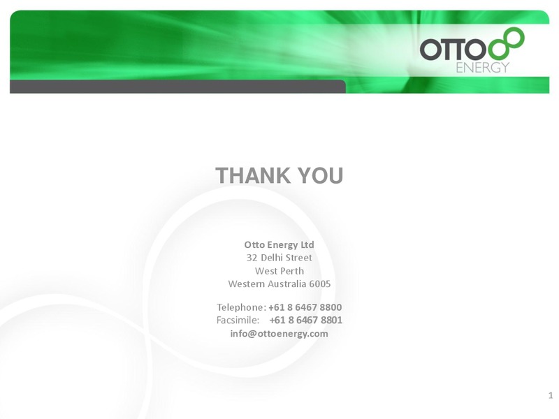 CONFERENCE PRESENTATION – Otto Energy Limited – slide 17