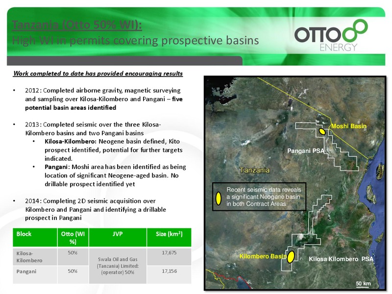 GOOD OIL CONFERENCE PRESENTATION – Otto Energy Limited – slide 7