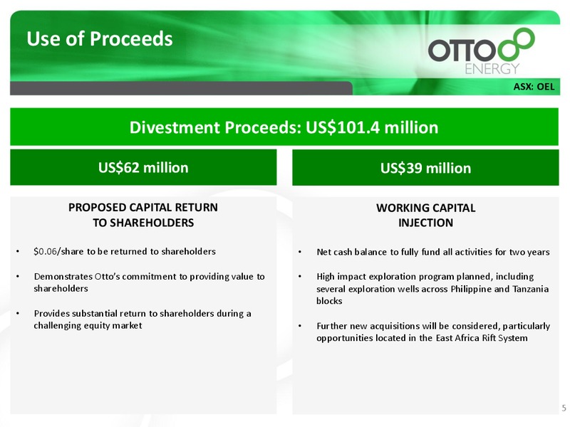 INVESTOR PRESENTATION – Otto Energy Limited – slide 4