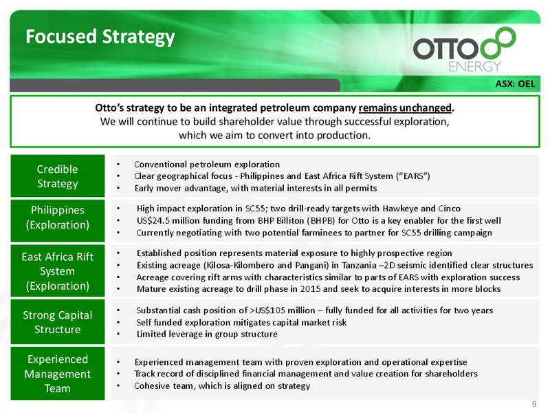 INVESTOR PRESENTATION – Otto Energy Limited – slide 8