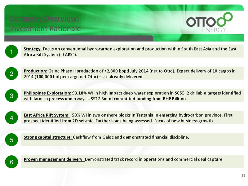 Manager of Company Announcements – Otto Energy Limited – slide 10