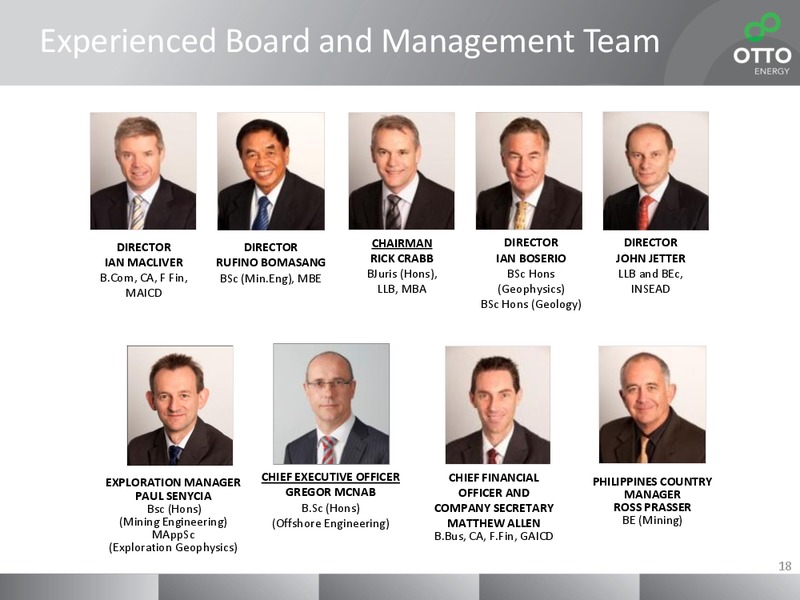 WORLD INDEPENDENT & JUNIOR OIL AND GAS CONGRESS ASIA – Otto Energy Limited – slide 17