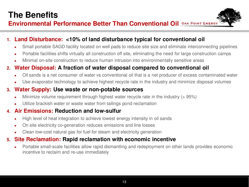 Reserves Estimation in Canadian Oil Sands Workshop – Oak Point Energy Ltd – slide 14