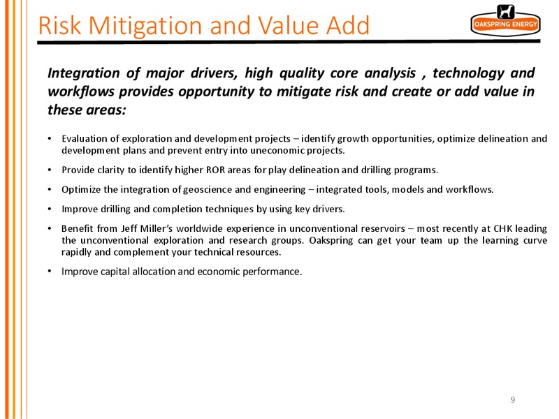 EnerCom Oil and Gas Conference – Oakspring Energy,LLC – slide 9