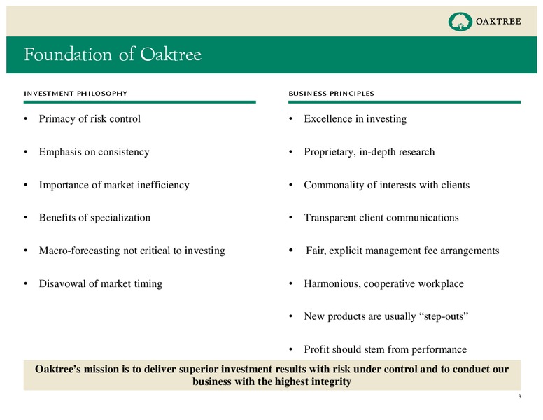 Q2 2015 Results – Oaktree Capital Management – slide 3