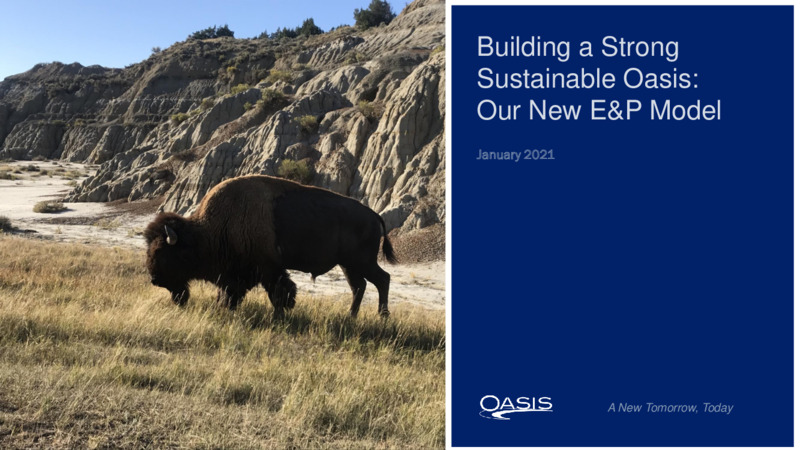 Corporate Presentation   January 2021 – Oasis Petroleum Inc. – slide 1