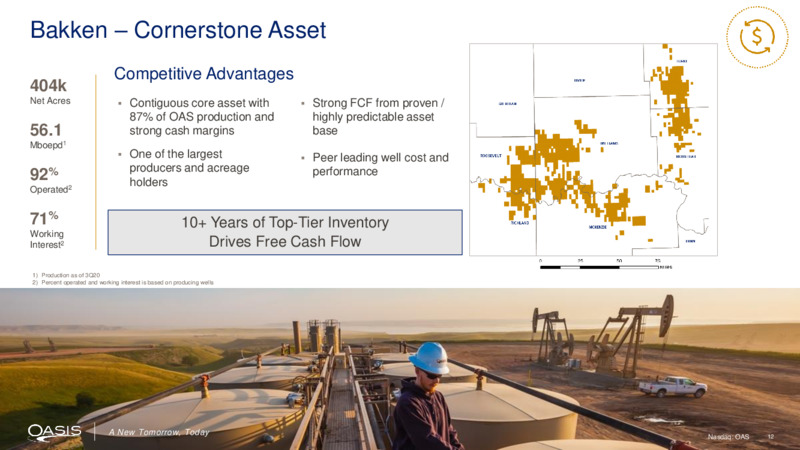 Corporate Presentation   January 2021 – Oasis Petroleum Inc. – slide 11