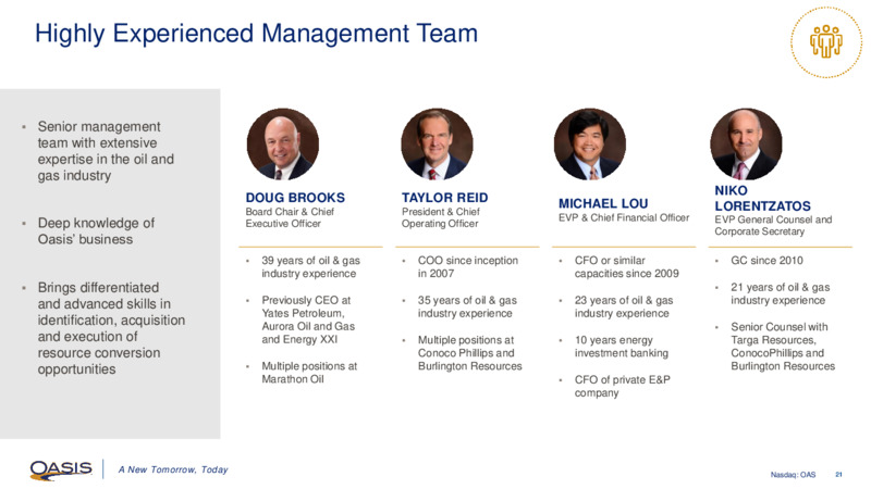 February 2021 Investor Presentation – Oasis Petroleum Inc. – slide 20